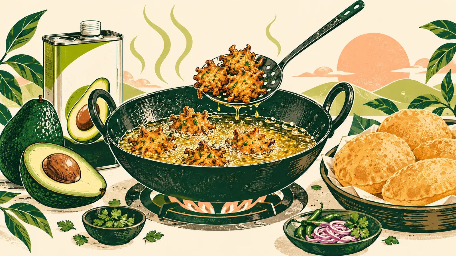 Deep-frying pakoras and puris, done right